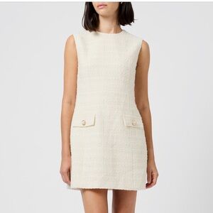 French Connection Structured Sleeveless Tweed Mini Dress